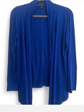 DANA BUCHMAN BLUE LONG SLEEVE OPEN FRONT WATERFALL CARDIGAN SWEATER SIZE SMALL